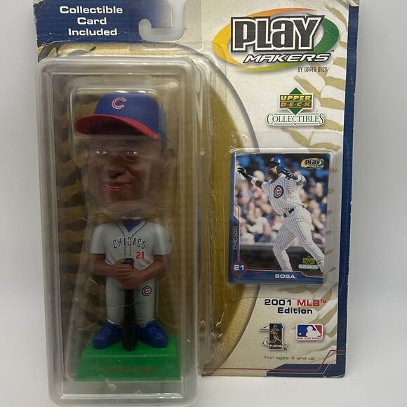 2001 Upper Deck Sammy Sosa MLB Edition Chicago Cubs Play‎ Makers Bobblehead - Picture 1 of 3